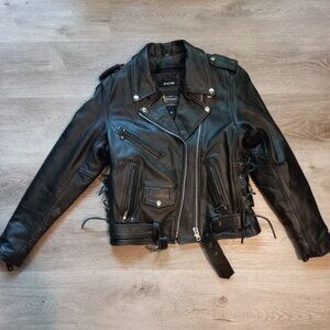 X Element Genuine Leather Motorcycle Jacket Small
